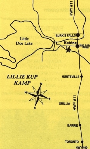 Location Map of Lillie Kup Campground